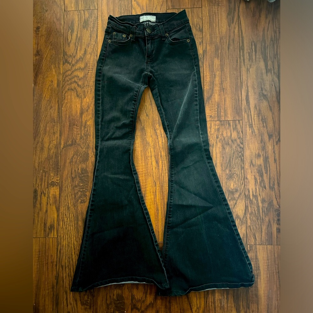 Free people black flare jeans